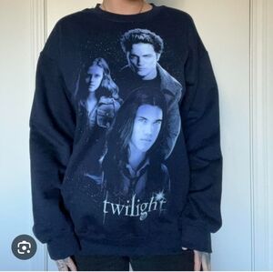 Black Lightweight Twilight Saga Graphic  Sweatshirt Size L New